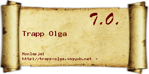 Trapp Olga névjegykártya